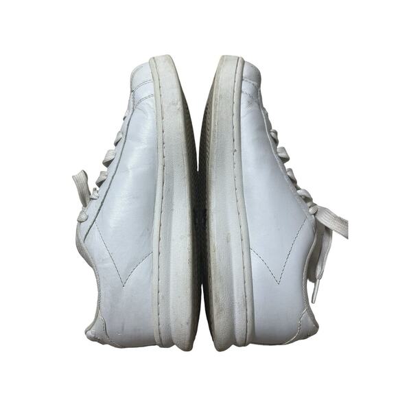 Vtg Skechers White Sneakers 10 Leather Silver Logo Y2k 1990s Shoes WSL Lace up - Picture 4 of 11